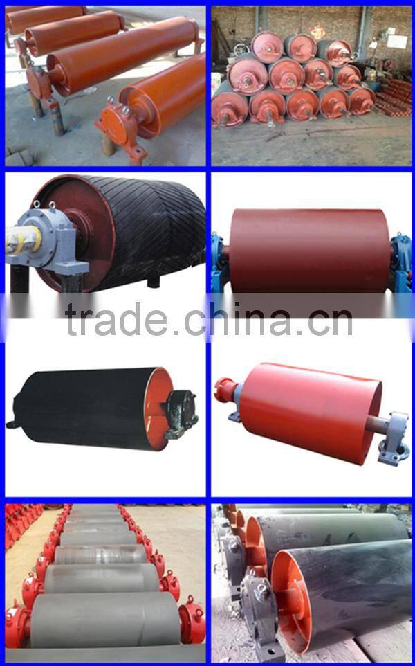 Gravity belt conveyor drum head pulley