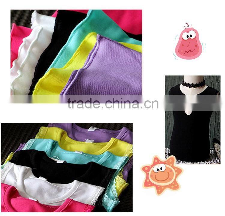 Fashion Comfy Pure Color Summer Sleeveless Kids Vest for Girl