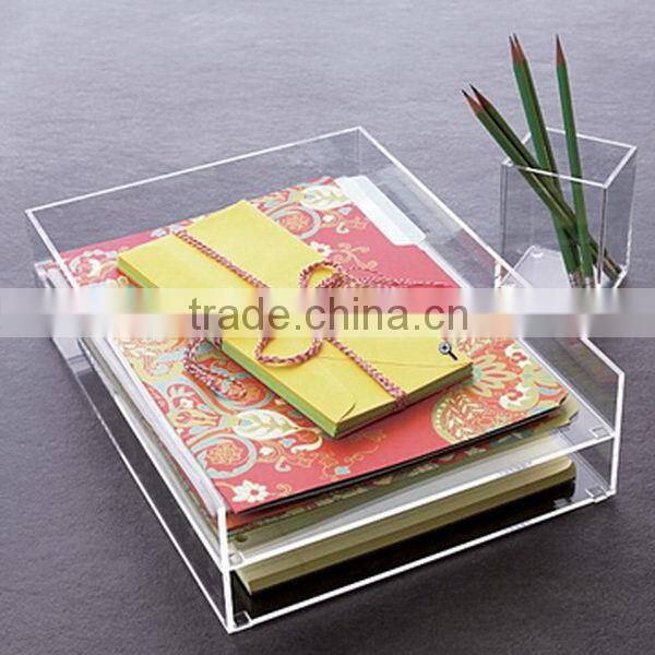 Low price hot sale acrylic stationery stand/pen holder