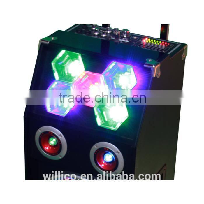 speaker portable rechargeable 15 inch dj trolley speakers