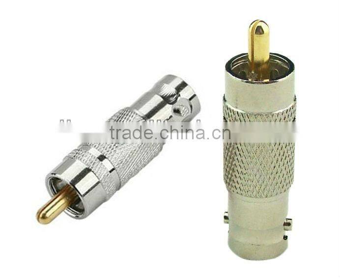cctv plug bnc to rca adapter/connector
