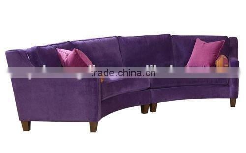 Purple colorful modern restaurant fabric booth seating YK7052