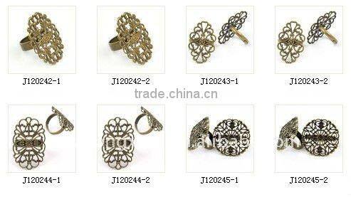 Vintage Adjustable Rings Settings without Stones