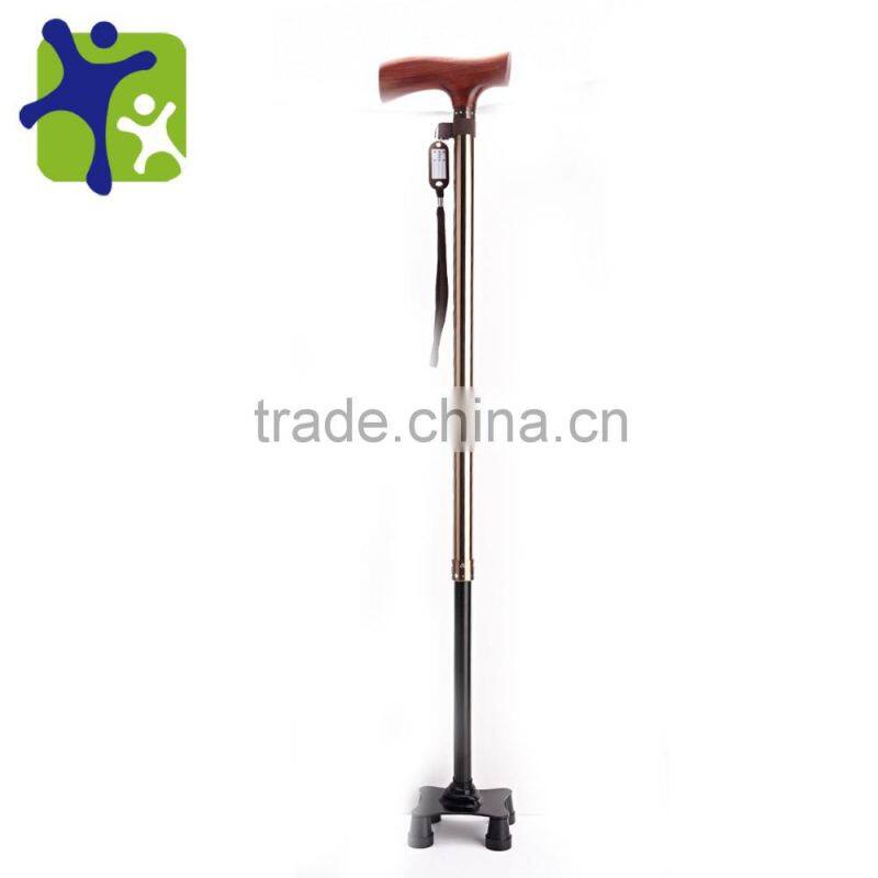 Red rosewood stainless steel four crutches