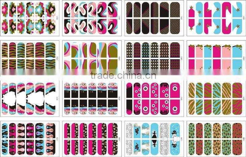 2013 3D nail wrap,3D nail sticker