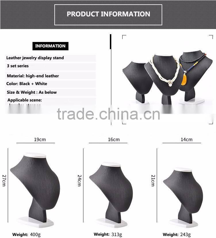 Wholesale leather dummy for jewelry display neck stands