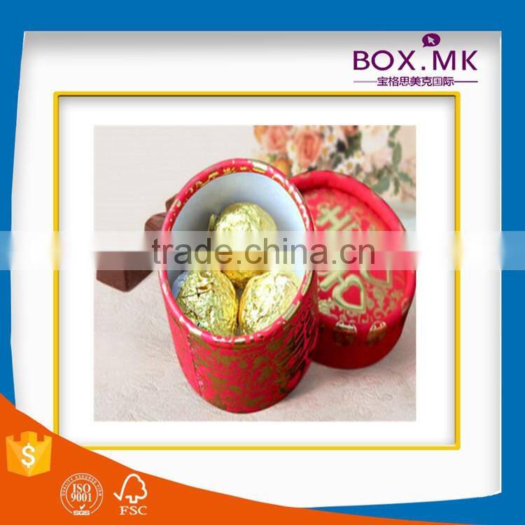 Custom Wholesale Hot Sale New Design Luxury Round Red Wedding Packaging Box