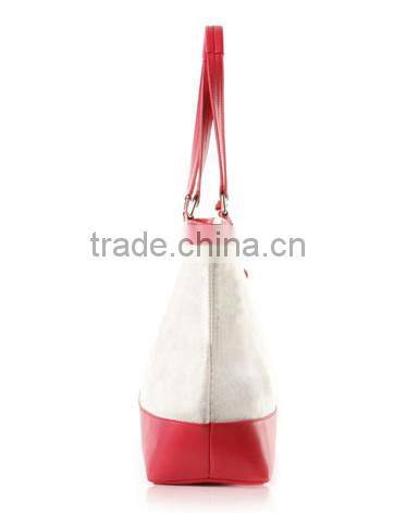 Custom unique fashion canvas cross body handbag ,women's leather shoulder bags