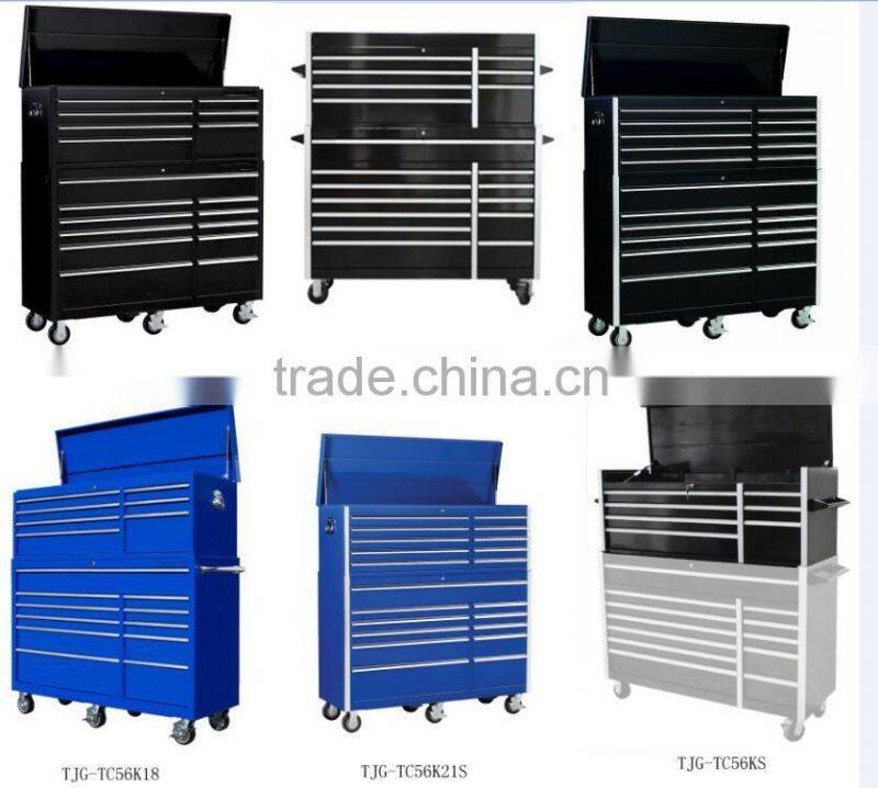 TJG-TC56KS Metal Trolley Tool Box 56-Inch Tool Chest with 7 BBS Drawers