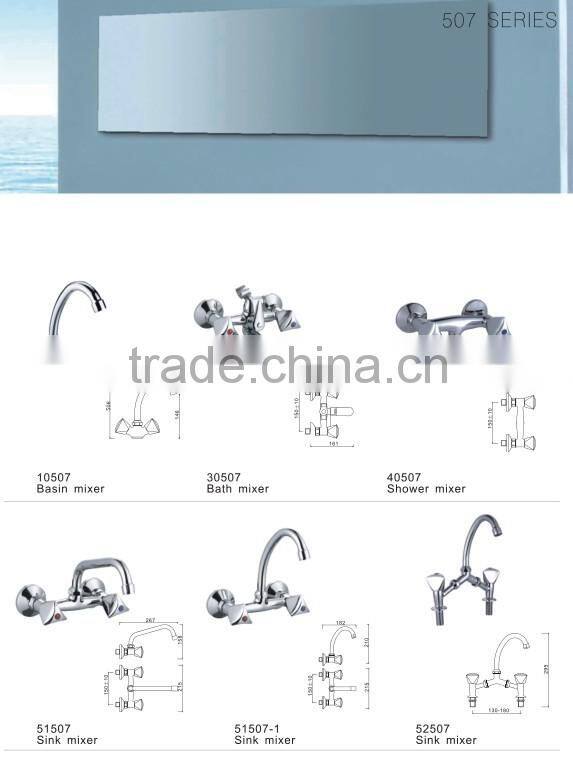 Triangle handles bathroom shower mixer faucet