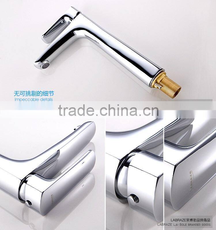 LABRAZE LE12025 Lavatory Basin Long Neck Brass Faucets for the bathroom