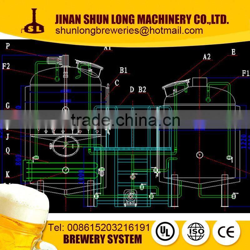8hl automatic beer brewing system for the beer brewing