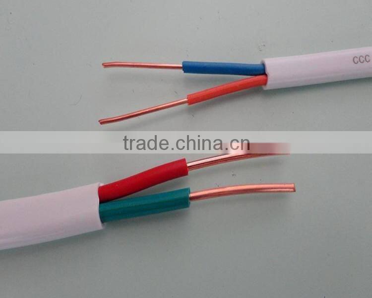 3 core CU copper conductor PVC insulated jacket earth flat electric cable