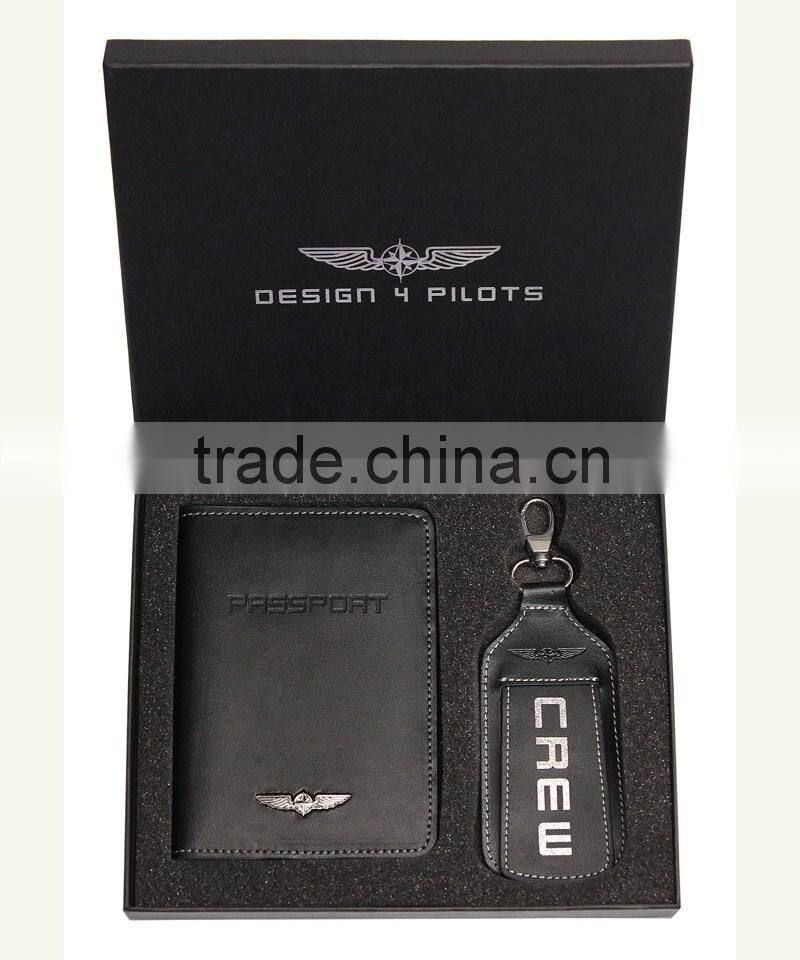 Vintag Leather Passport Holder and Leather Luggage Tag as A Set