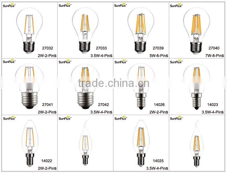 360 full angle 6.8w high quality led filament bulb