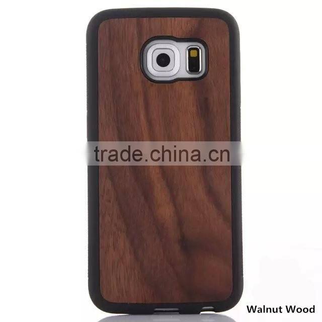 TPU Design Bamboo Phone Case Wood Mobile Phone S6 Cover