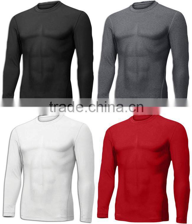 Custom Printed compression tshirt/plain white bodybuilding t- shirt/blank t-shirt