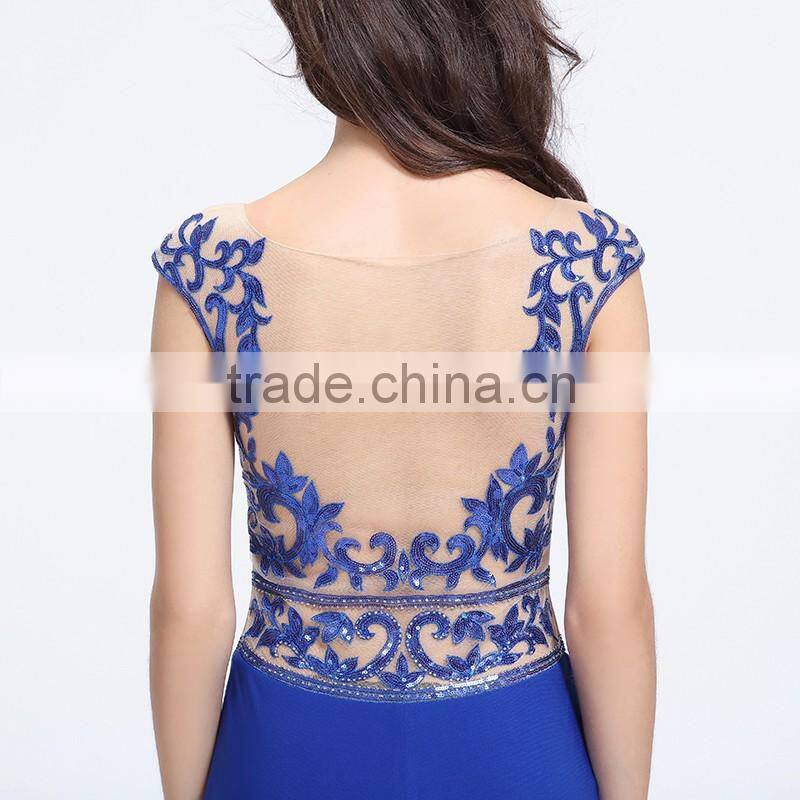 Hot sale high quality elegant flooring sexy evening dress 2016