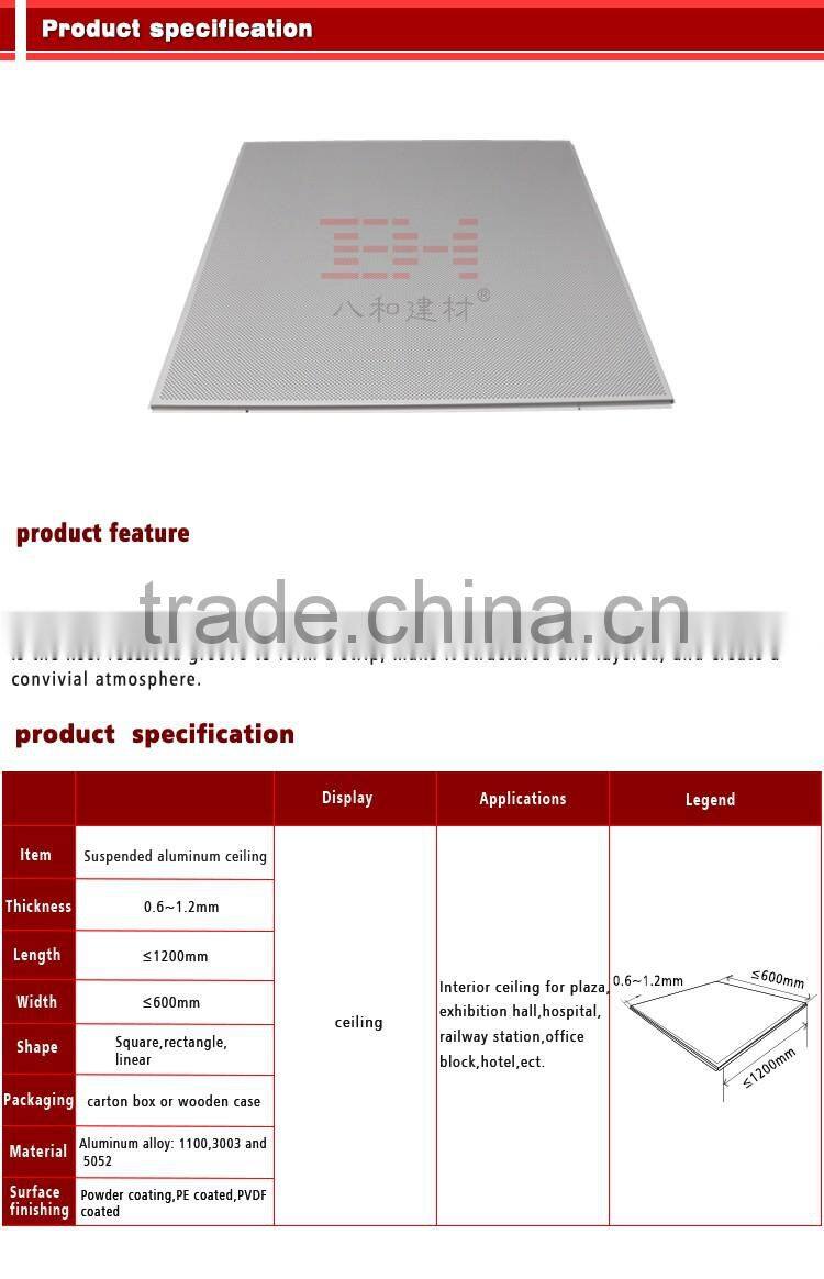 Interior square ceiling tiles aluminum with competitive price