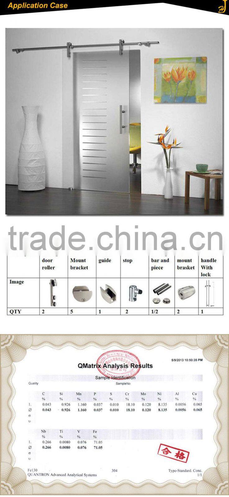 Long service life POM rods glass sliding door roller system