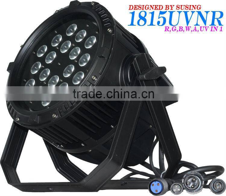 IP68 led 6in1 (RGBWAUV) indoor/outdoor 18*15w le stage light