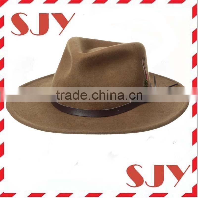 Men's Crushable Felt Vintage Outback Fedora Hat