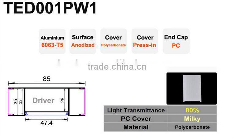2016 Newest H Aluminium Profile Up and Down Lighting TED001PW1