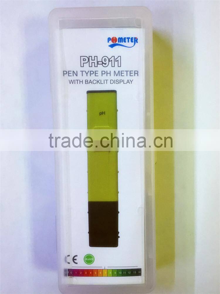 2016 high quality Pocket-size water ph meter back light