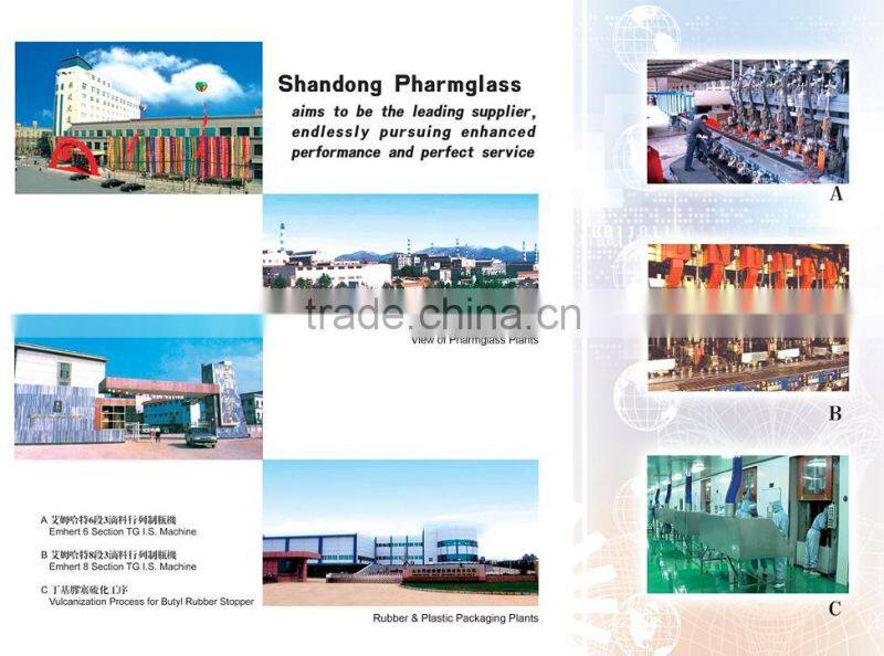 Type I ampules with amber and clear color