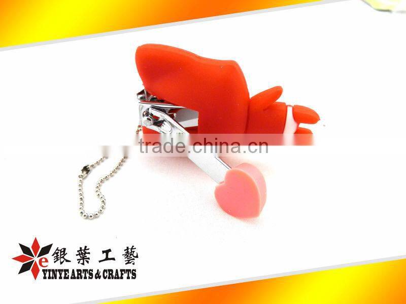 cute animal shape soft pvc nail clippers/nail cutting