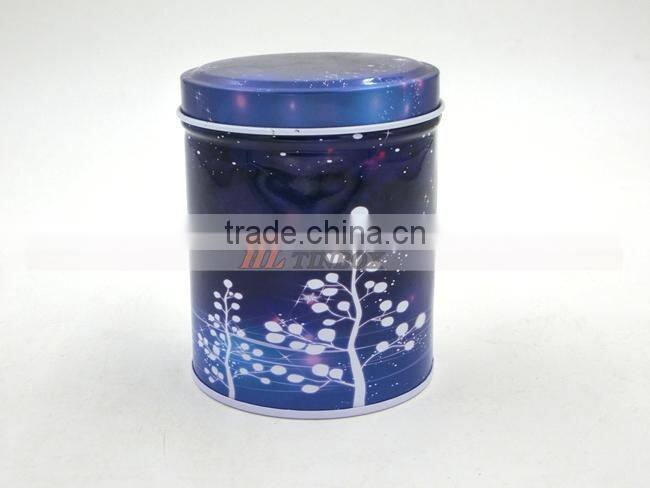 Professional round tin can with lid for wholesales