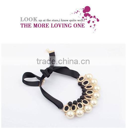 Fashion Big Pearl Choker Collar Vintage Pendant Statement Necklace Women Necklaces & Pendants Fashion Necklaces for Women 2014