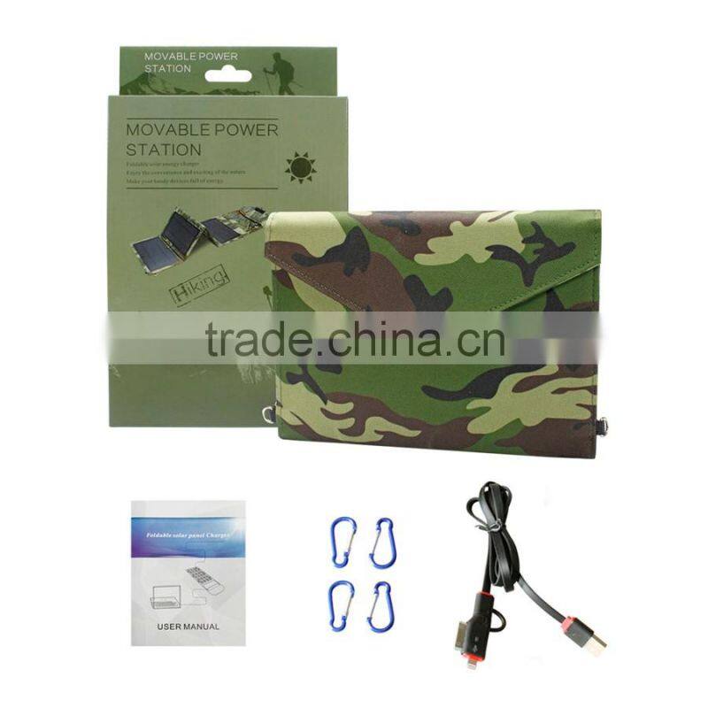 Dual USB 5V 1A/2A foladable and portable flexible solar panel charger