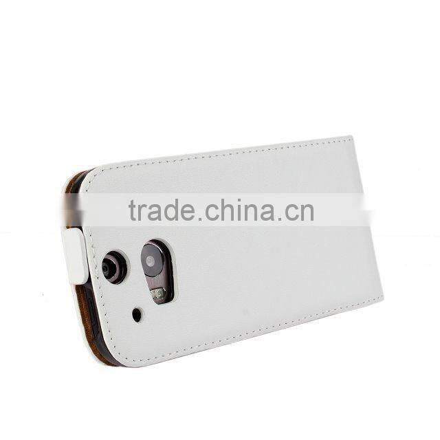 2015 New arrived book style PU leather mobile phone case for HTC One M8