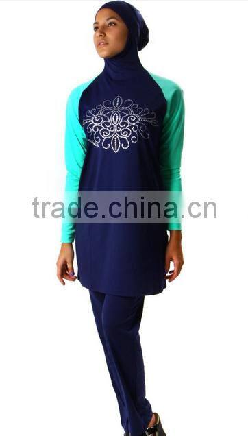 Customized own design sublimation printing swimwear for muslim women
