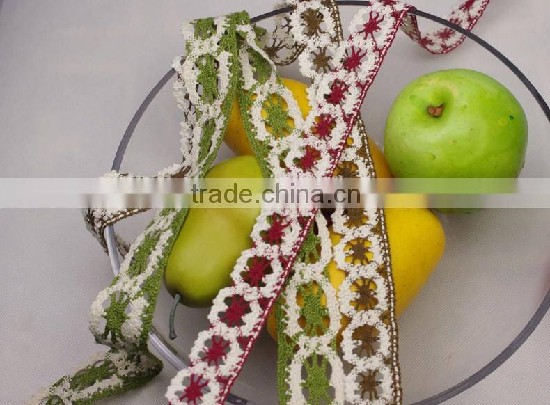 2016 african guipure Cotton ribbon trims crochet accessories lace c300102