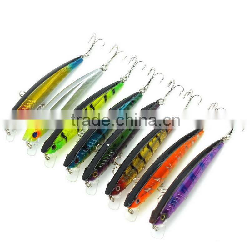 Plastiic Minnow Fishing Lures with 8 colors 9.5cm-3.74"/10.24g-0.36oz Fishing Tackle Bass Baits