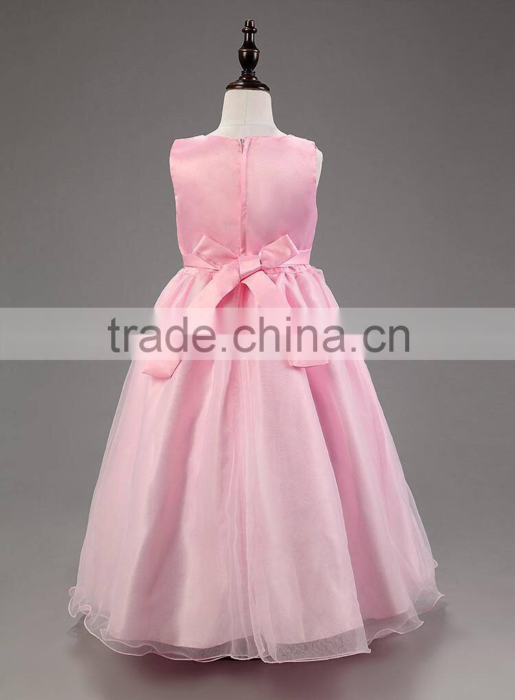 Beautiful Baby Girls Kids Wedding Princess Flower Girl Dresses Kids Wedding Party Dress Sleeveless Lace Flower Girl Dress