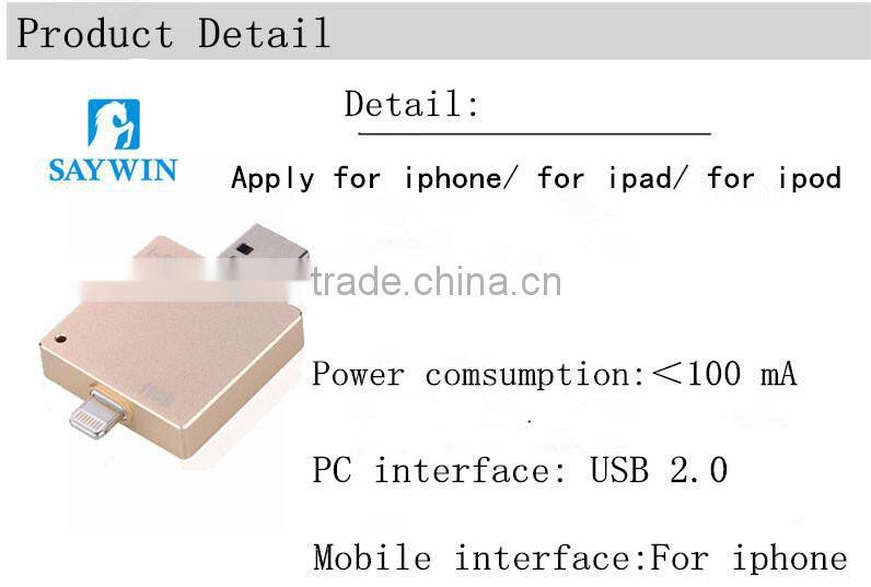 Gold metal material 8gb 16gb 32gb 64gb OTG 2.0 USB Flash drive Memory phone U Disk