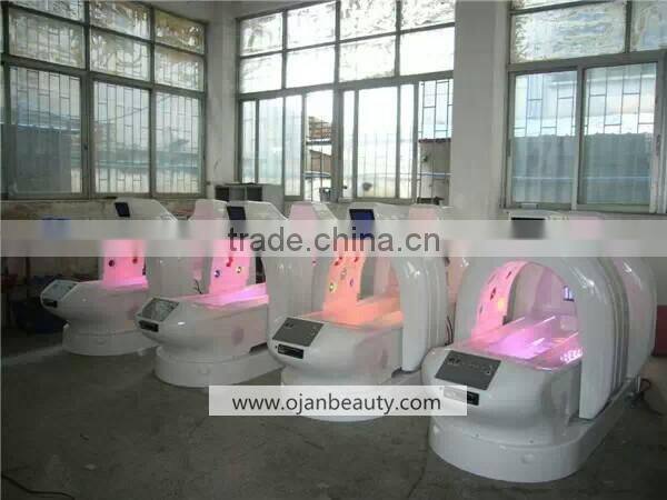 2016 infrared steam sauna infrared bed sap capsule / photon 6 lights 8 pieces LED therapy spa capsule