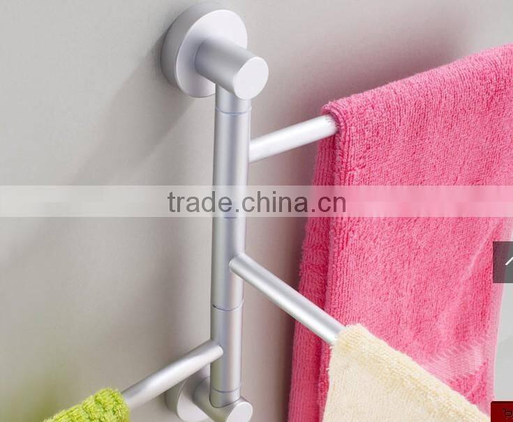 2016 Stainless Steel Wall Mounted Bathroom adjustable free rotation Towel Rack, towel rail bathroom
