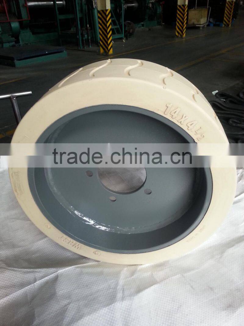 mec 8812 aerial work platform non-marking rubber tire wheel 14x4 1/2