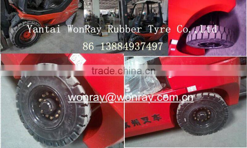 top quality electric forklift trucks spare parts, 6.50-10 non marking solid tires