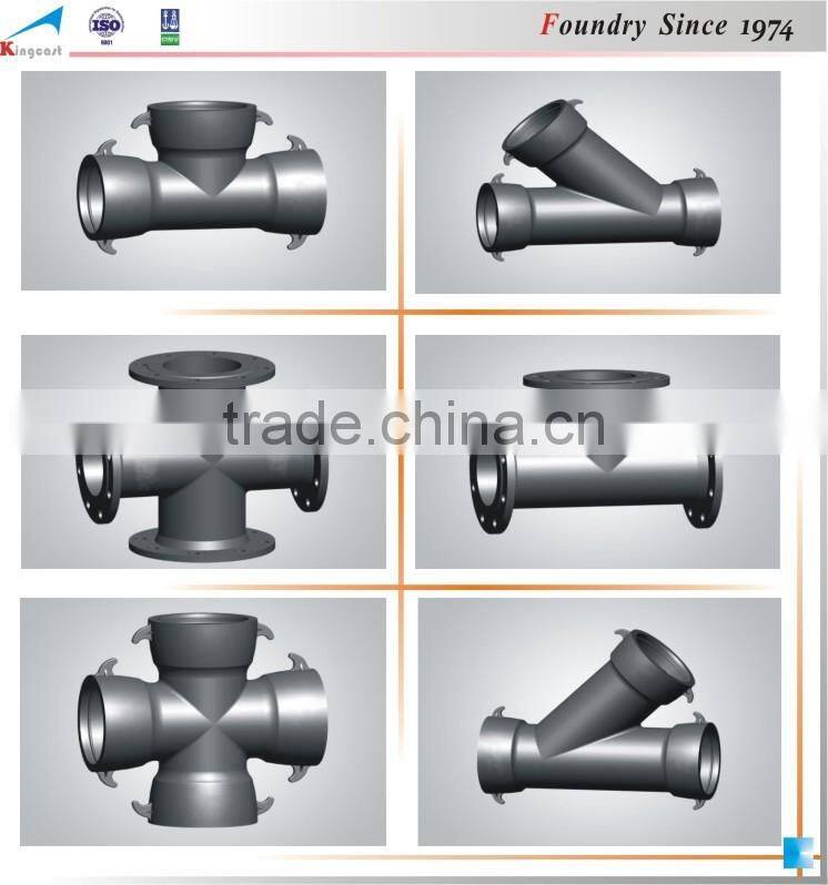 Industry best selling custom cast iron 45 degree pipe fitting lateral tee