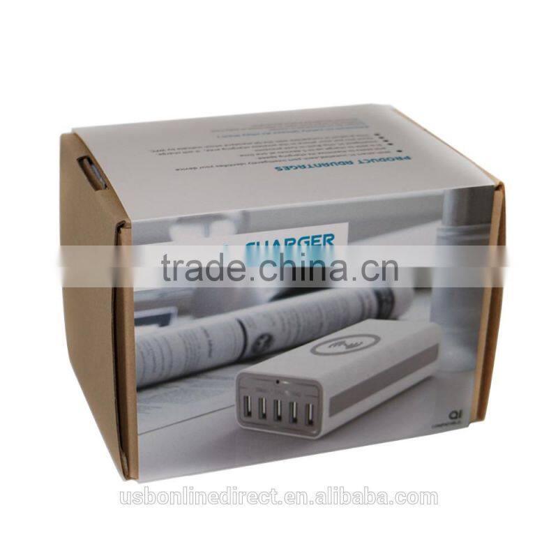 High quality qi wireless charger Wireless Charging Pad 5 USB Port Charger Universal 5V 8A For iPhone Tablet Cell