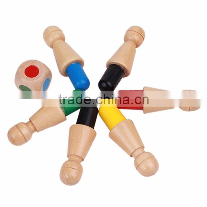 OEM custom kids intelligence wooden education toy play chess game