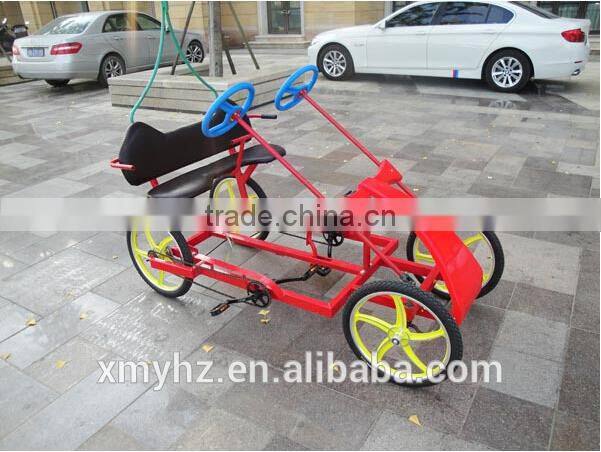 2015 Playground park dedicated four-wheel and 2 seats bicycle SA200