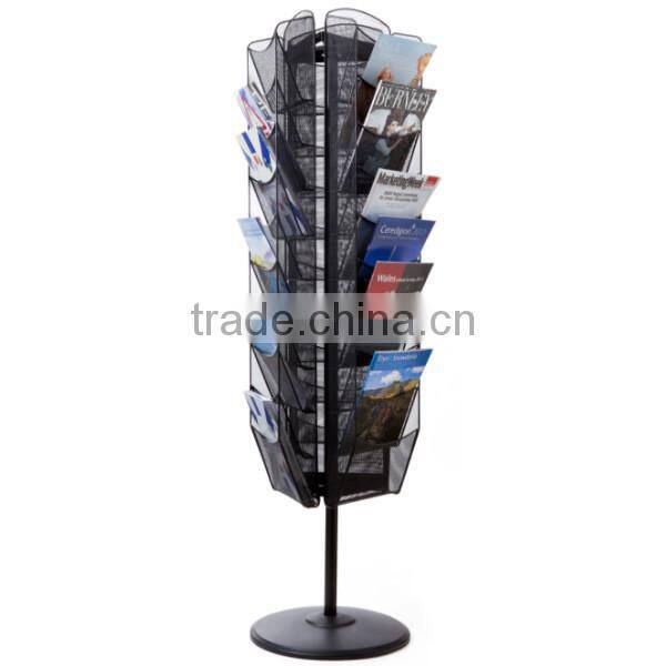 Floor Standing Rotating 3 Side Acrylic Leaflet Dispenser