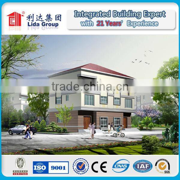 Eco-friendly luxury prefab house villa / Green prefab steel house made in china