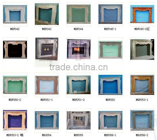 Outdoor freestanding white fireplace mantel